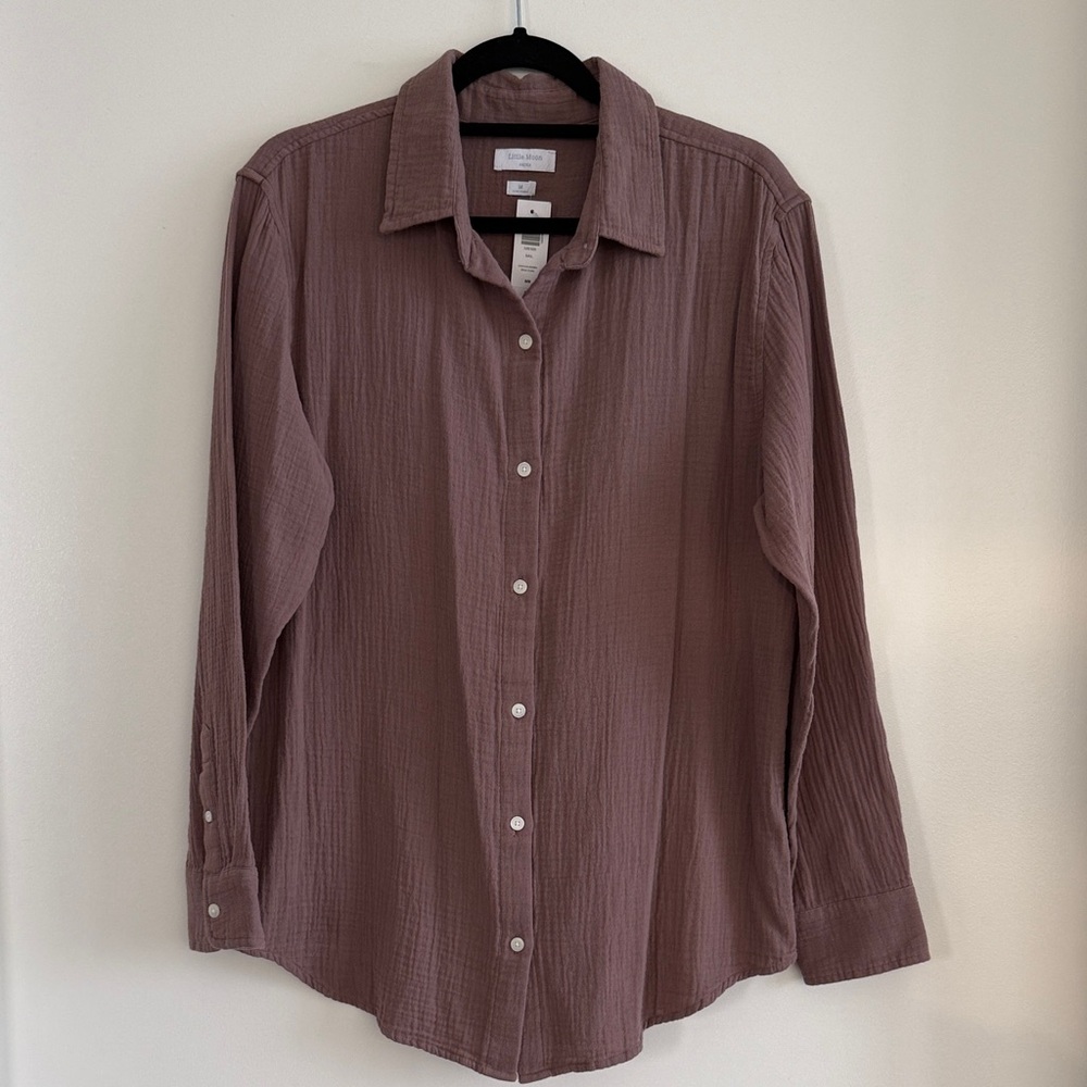 Aritzia Sail Shirt (earthen brown)